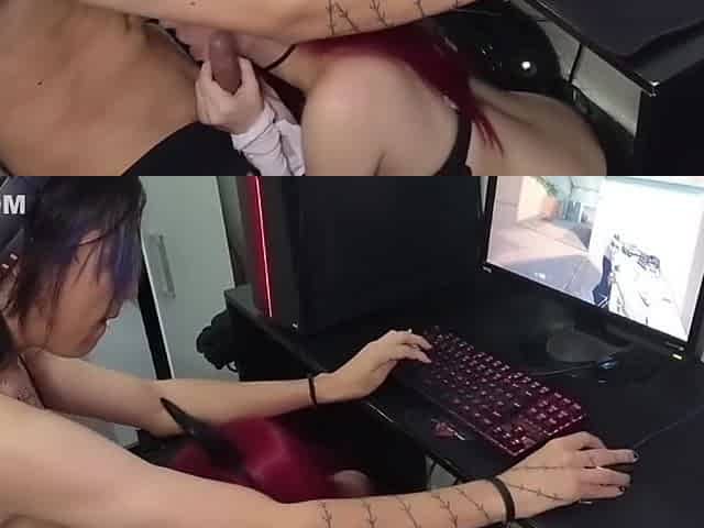 Dark Elf In Challenge: Playing With Hot Redhead In Wet Blowjob Until Receiving Cum On Her Face