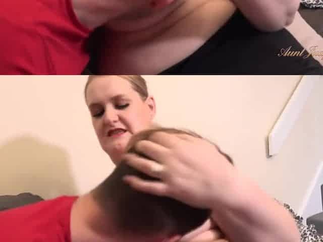 Chubby MILF Becky Swings - Fat Ass Blonde Mature gets Cum on Tits