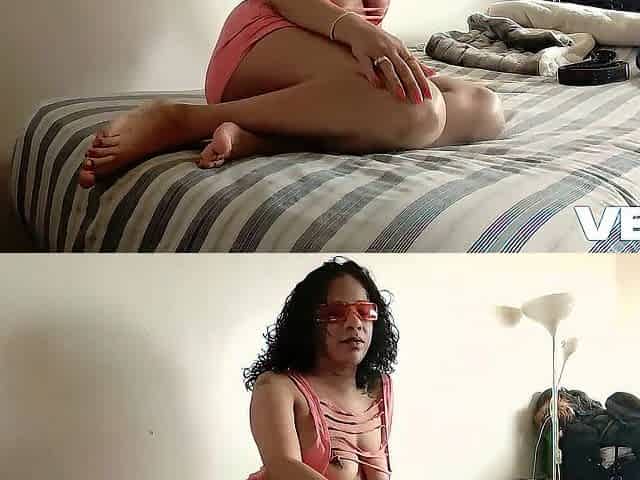 Gorgeous Cosplay Neighbour Latin chick mother I'd like to fuck Rubbing Her Snatch With Toes Up In The Air