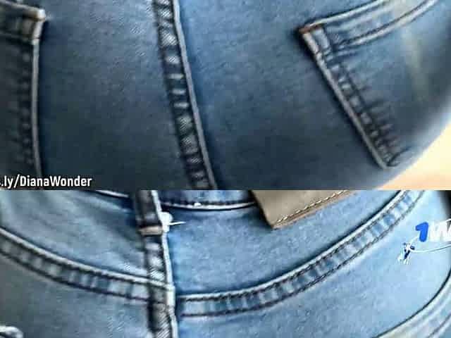 Step sis on jeans, wanna be lubricated and rough fucked, till we're alone at home - hottest family sex!