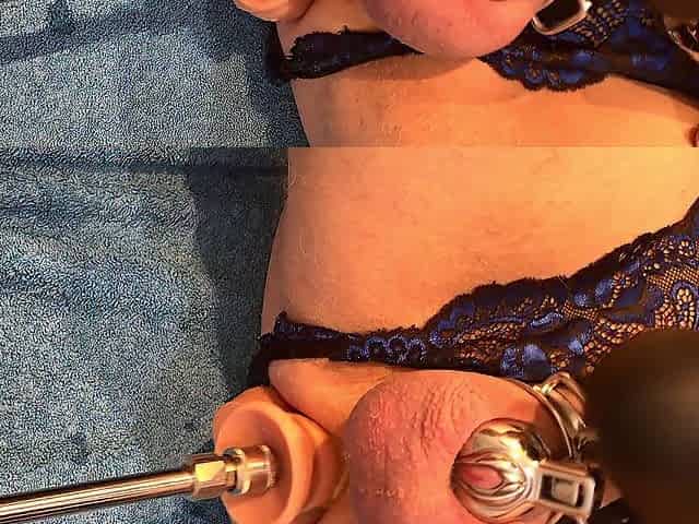 Multiple dildos, magic wand and so many analgasms during the time that in chastity