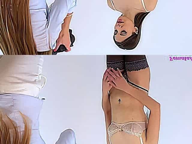 Shy Maid Crazy Lesbian Casting Seduction