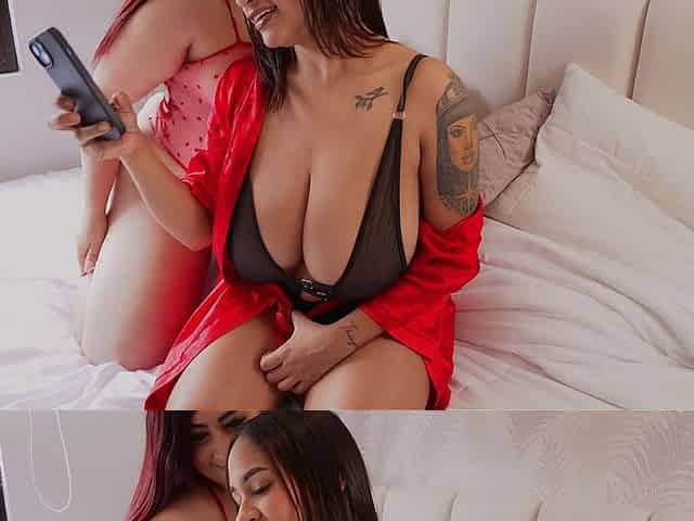 Lesbian Sex Between Stepsisters in Front of Her Otaku Stepbrother After He Was Asked to Take a Photo of Them in a Sexy Lingerie