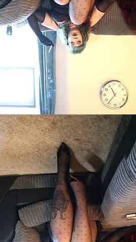 Pvc Heels, Patterned Tights, and a Cigarette
