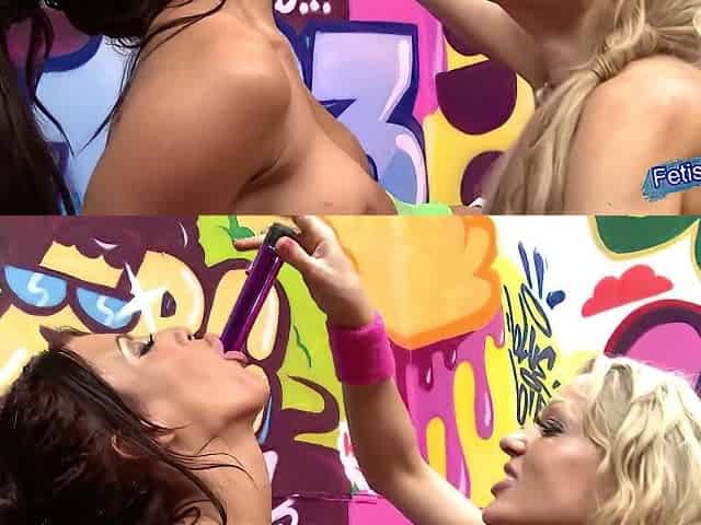 Threesome With Busty Sluts - Blonde Teen 18+ Gets Pounded Hard By Coach - Big Fake Tits