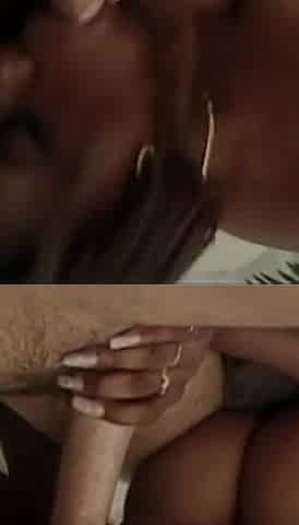 Black Busty Babe Fucked and Cummed in Mouth by Huge Vintage Cock