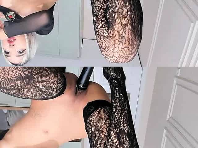 Haley amateur blonde girl toying pussy using a vibrator