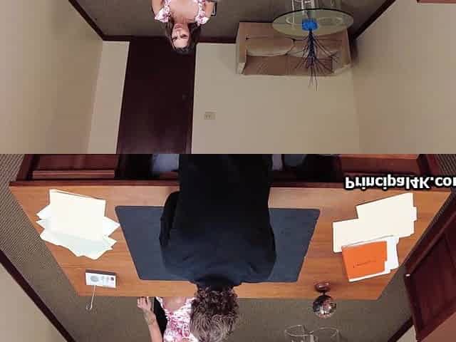 Latin chick soccer mommy bows over for teachers hard knob