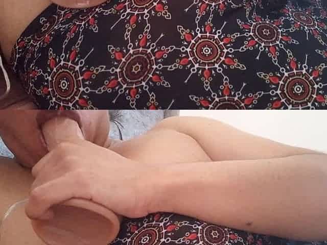 I Want to Be Unfaithful but I Have No One with, While I Masturbate with My Sex Toy Brushing It in the Pussy