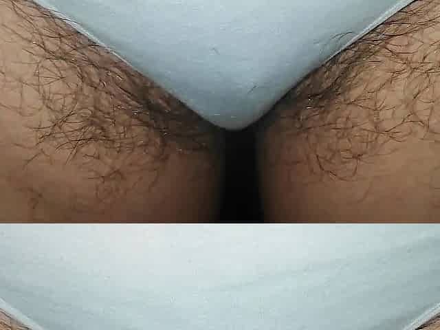 Obscene pants from my bushy vagina