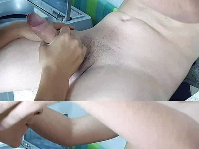 Hard Sex with My Sexy Stepsister in the Laundry Room, She Has a Delicious Tight Pussy