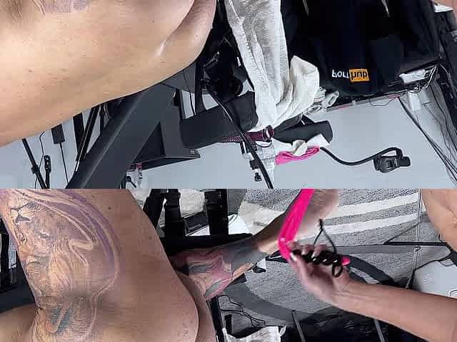 Thong On Stories - ManEater Training Demonstration - How two make Him Cum NONSTOP Upper level side POV