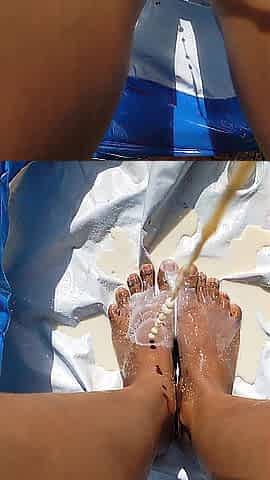 Dropping some Milk on my feet