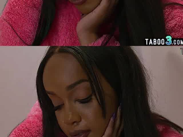 Black teen stepdaughter Lily Starfire lures stepdad into obscene taboo sex