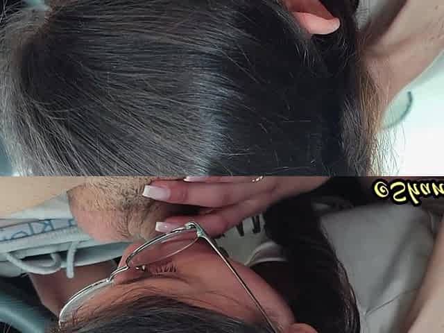 Car POV Blowjow Cum in Throat Rainy Day