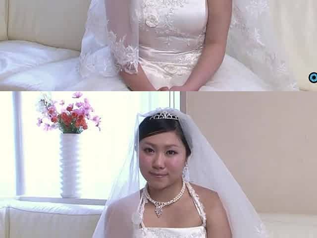 The recent Oriental bride remains attired in her bridal gown through a visitor's arrival