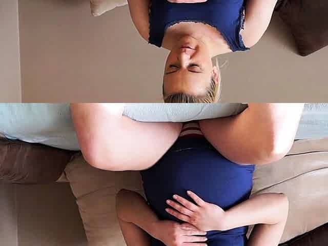 Amateur preggo hoe toys her pussy close up in fetish solo