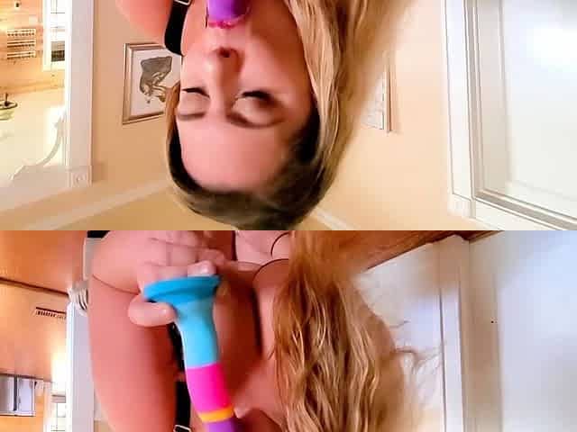 Stacked brunette goes solo toys and masturbation
