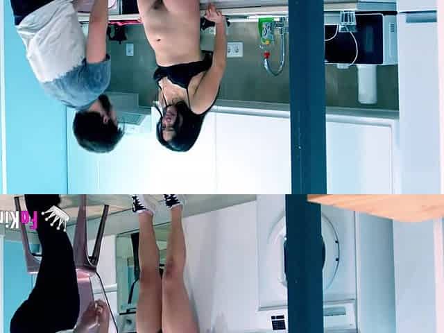 Caught in the act: Aimi is captured on our surveillance as she lures an unsuspecting man.