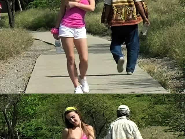 Amateur teens sucking cock outdoors and fucking