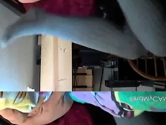 Emo Goth Girl's Foot Fetish Webcam Show
