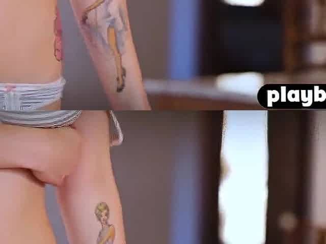 Hawt large titties playgirl Elizabeth Marxs disclosed her breathtaking body after hawt striptease
