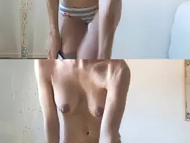 Big tits boobs big dark nipples slim body hairy pussy