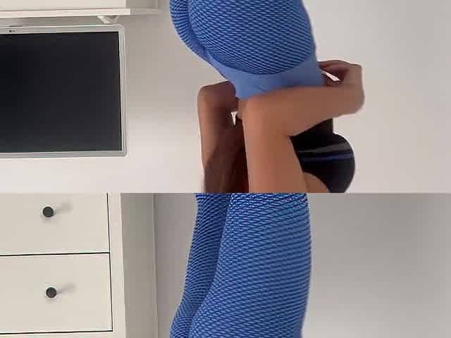 White cutie try on haul constricted yoga panties
