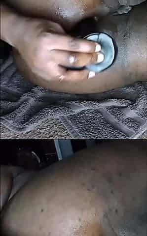 Ebony BBW Anal Masturbation