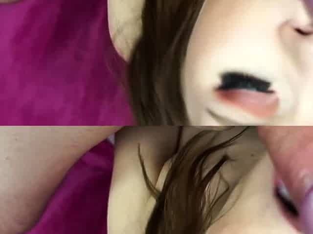 Amateur teen blowjob and cumshot from a guy
