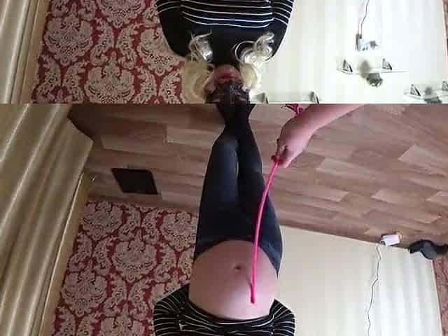 A preggy student is taking a test. Her lesbo teacher asks her to disrobe. What happens next? Amateur role-play.