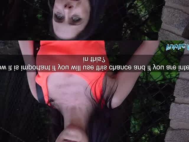 Public Agent Slender nymph Lola Ebony in public educate track