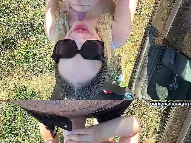Romanian porn episode -Squirt in the car and suck knob like a fool