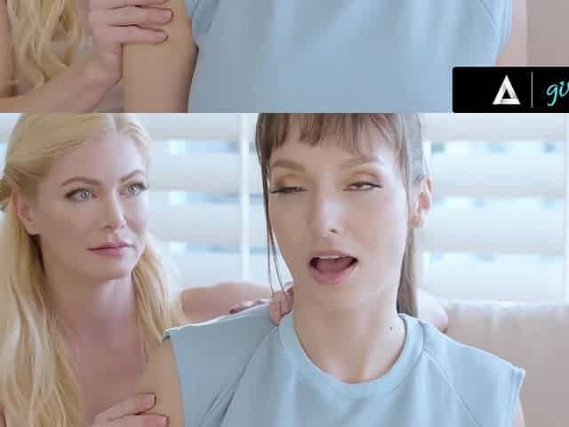 Lexi Luna got a gentle massage after which blondie ate her pussy too