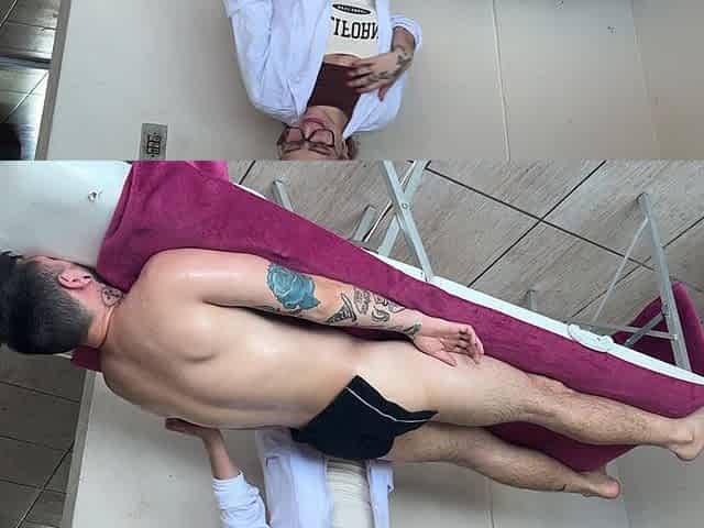 Married Masseuse Takes off Wedding Ring and Gag on Milk - Explosive Happy Ending Massage