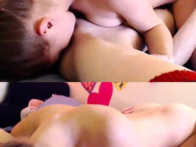 Real amateur teen party babes lesbian toying action