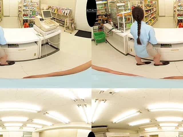 The Convenience Store Clerk is a Slut - Asian Teen Riding Dick at Work