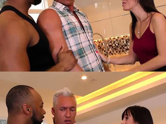 Cheating husband fucked by her Wife's gay personal trainer
