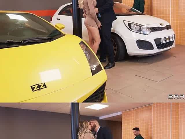 Xander Corvus And Kenia Music - Blonde Babe Gets On Her Knees And Sucks Xanders Cock