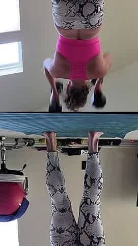 Amateur busty blonde plays with toys to relax