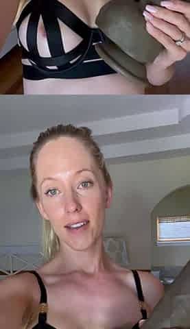 Hot huge titted blonde solo toy fuck