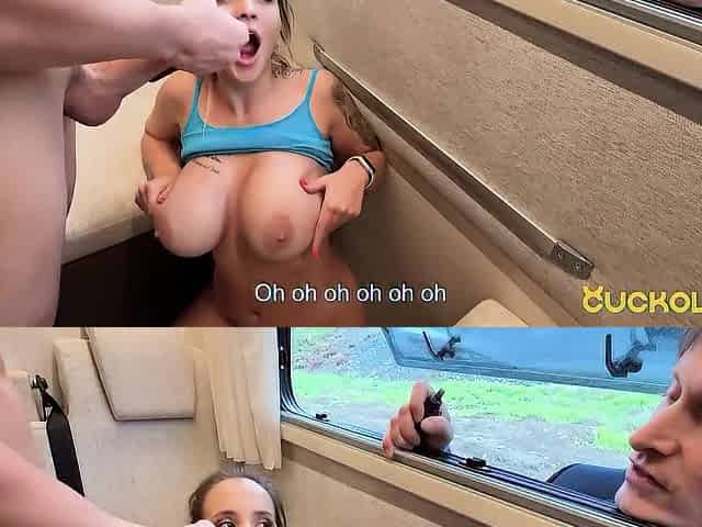 CuckoldXXX - Stranded Jennifer Mendez and her Cuckold Spouse Gets a RV Rescue