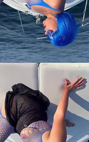 A Model in Character on a Yacht