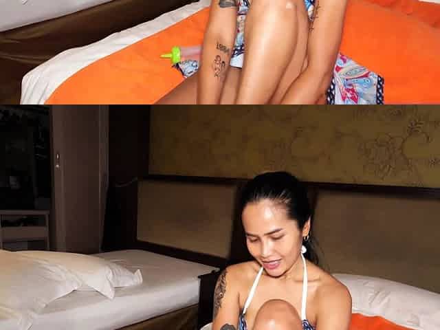 Thai MILF wife gives husband a massage