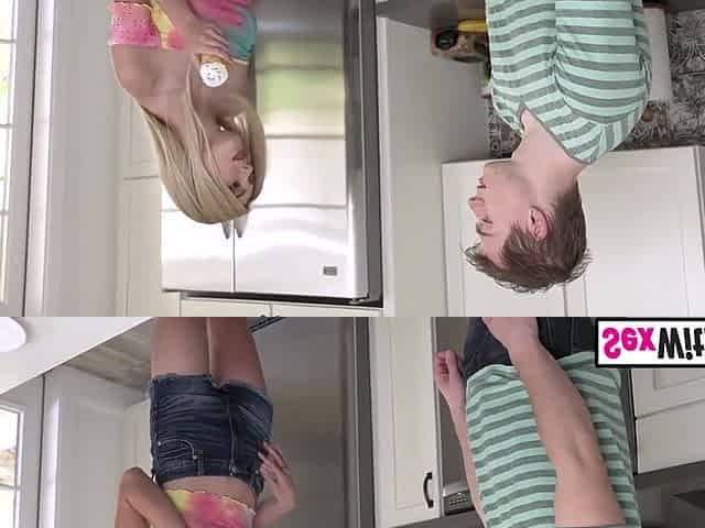 Naughty Blonde Teen 18+ Stepsister Fucks Annoying Big Dick Stepbro