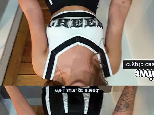 A recent cheerleader came to support me previous to the match.