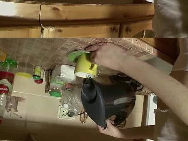 Coed Kimmy T Plays With Her Vibrator & Twat In The Kitchen!