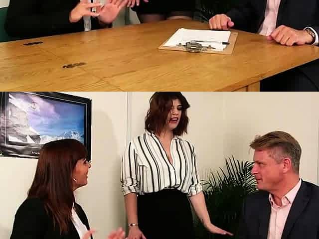 CFNM office ladies giving head in public