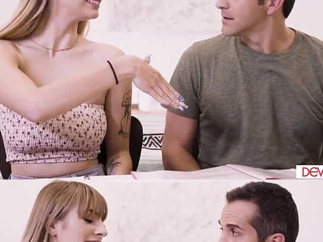 Large Tits Teen 18+ Blowjobs Then Fucks Stepdaddy To Do Her Homework - Angel Youngs
