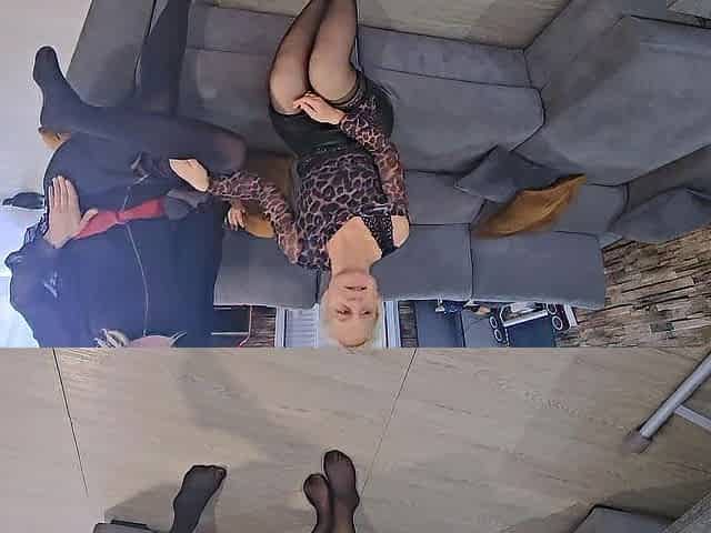 After giving me a great oral job, I climb onto her thong-on and this babe bangs my anal vagina